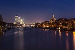 Amstel river by night