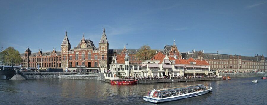 Amsterdam Central Station panorama