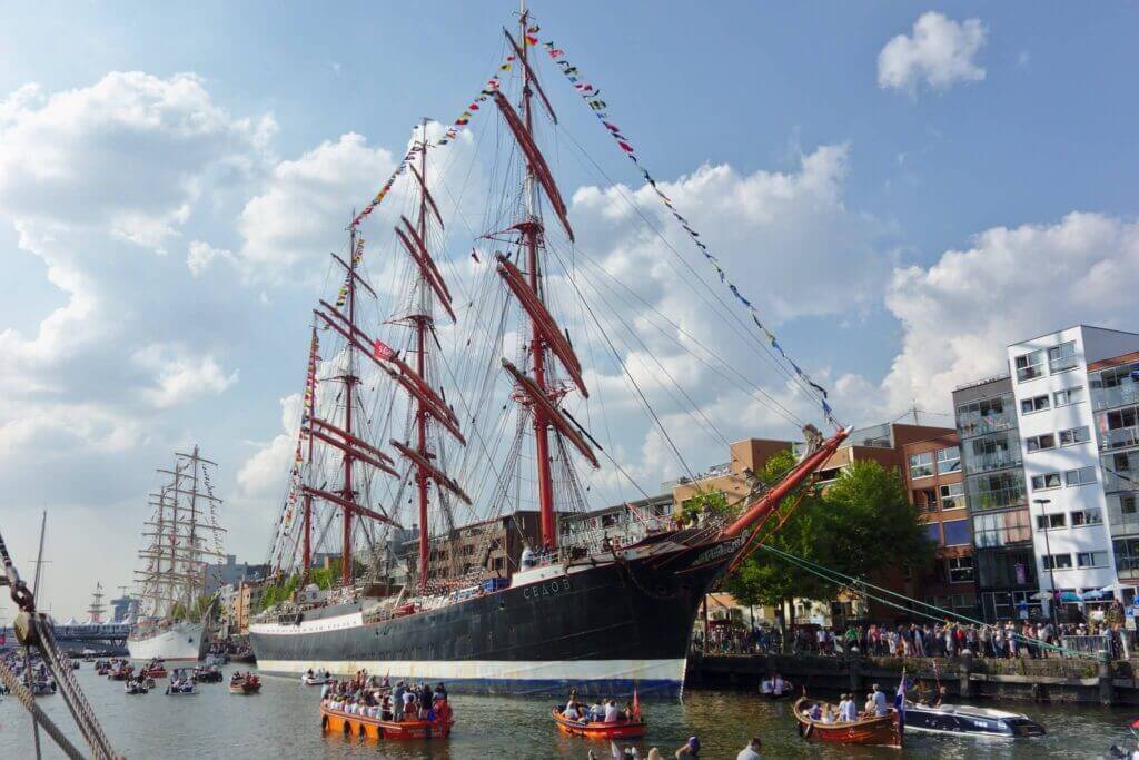 Tall Ship moored in Amsterdam in 2015