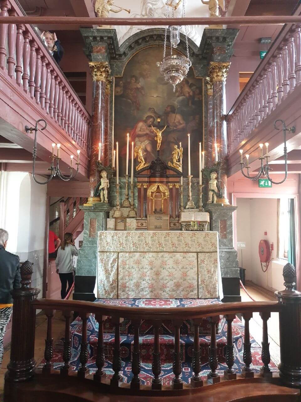 Altar of the 16th century church in the Museum Ons Lieve Heer op Solder Amsterdam