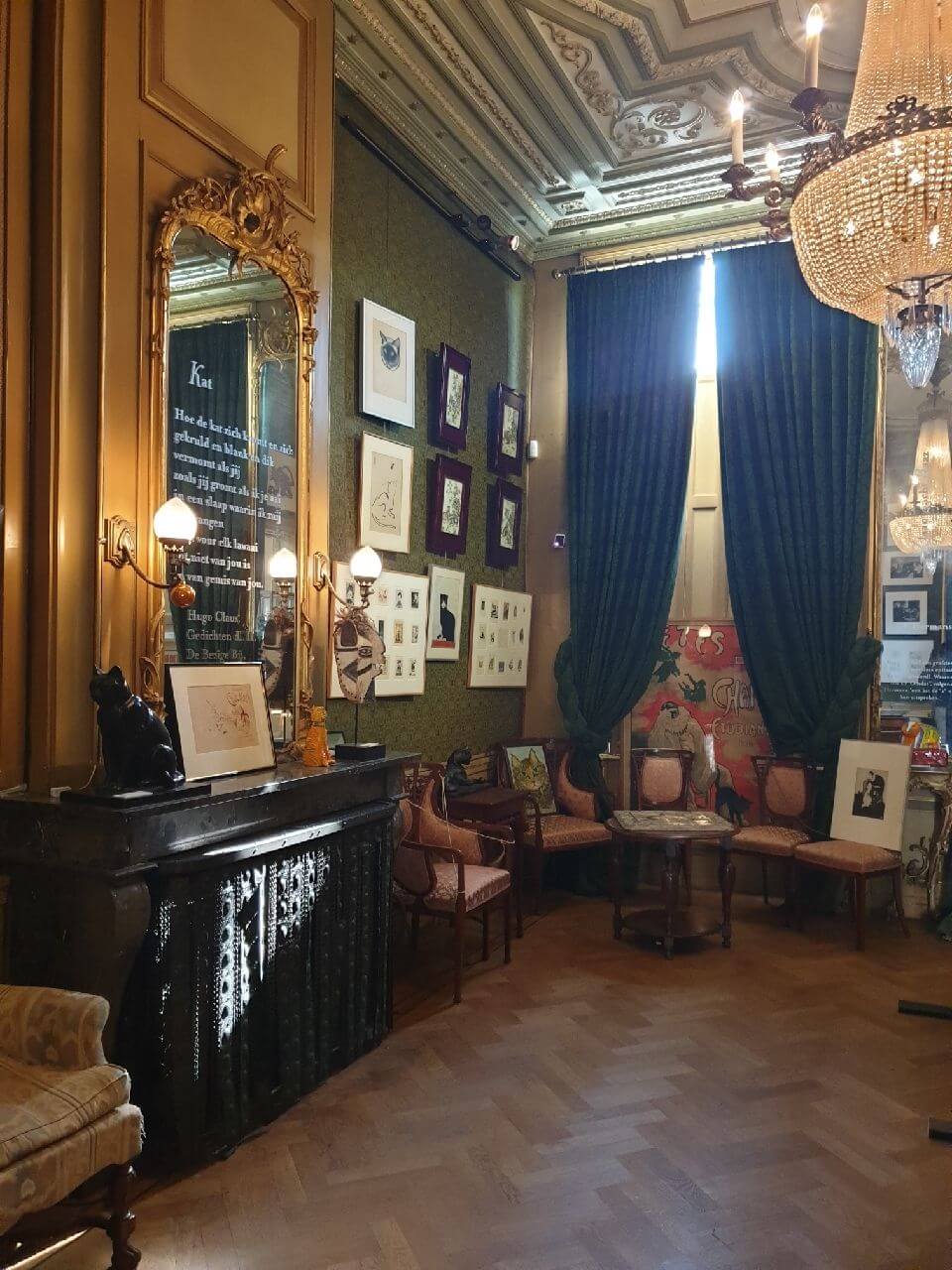 Interior of the Kattenkabinet Museum in Amsterdam
