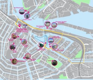 Route of Splashtours Amsterdam