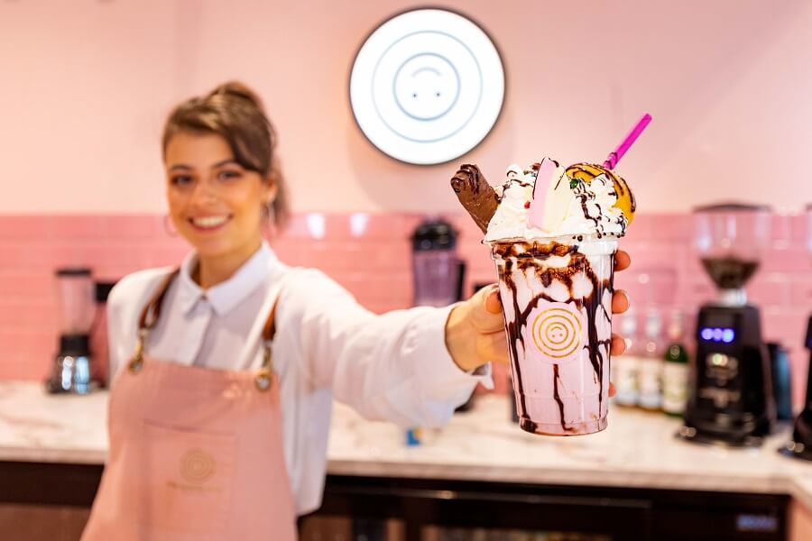 upsidedown milkshake