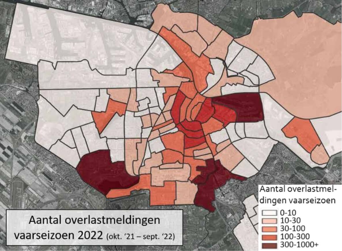 Heatmap overlast meldingen 2022 - grachtenmonitor Heatmap overlast meldingen 2022 - grachtenmonitor