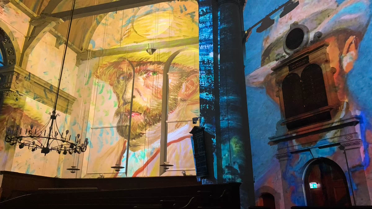 Van Gogh bij de Van Gogh x Rembrandt experience