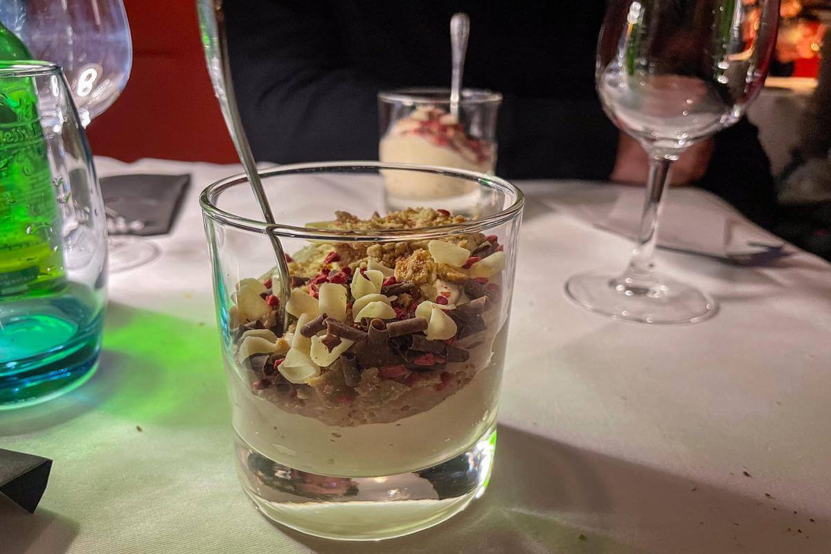 Stroopwafel dessert on the Lovers Dinner Cruise