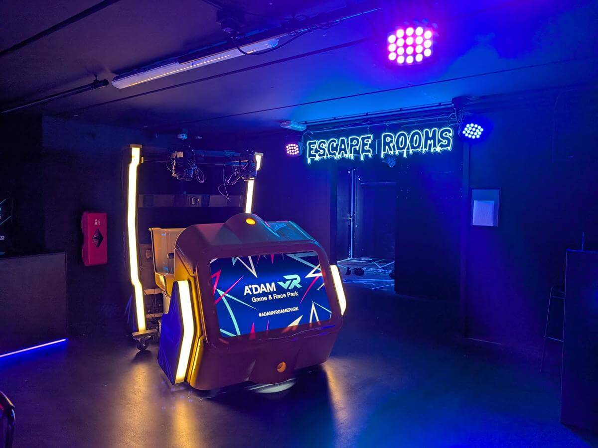 Experiência de gaming no A’DAM VR em Amesterdão