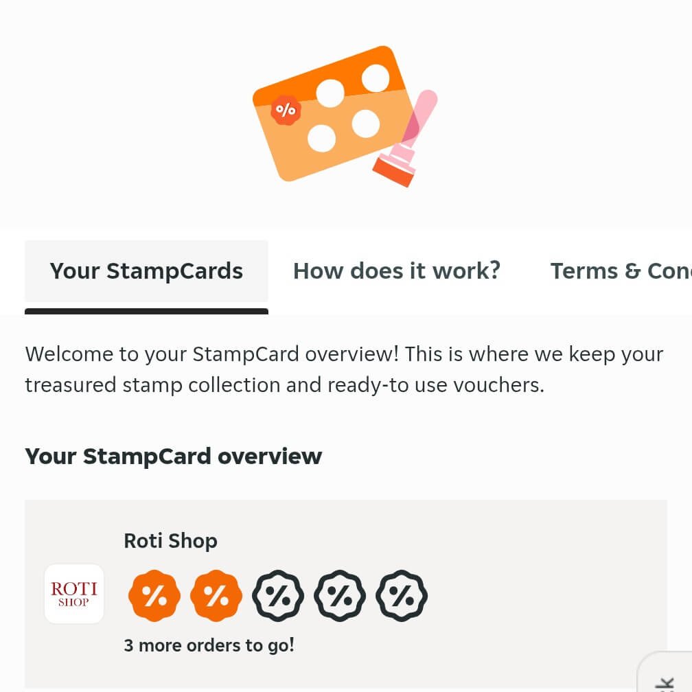 Stampcards thuisbezorgd