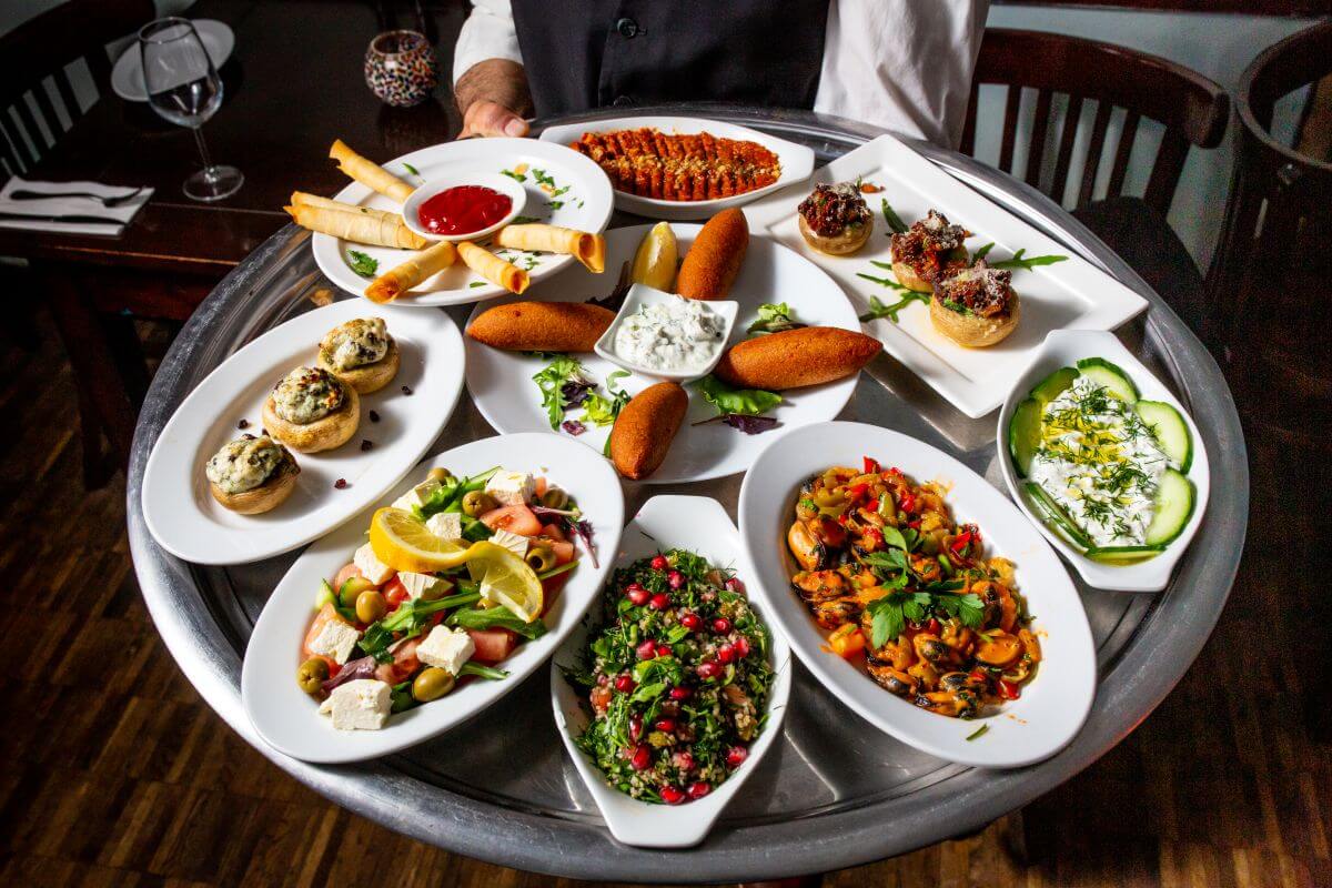 food table at Maydanoz