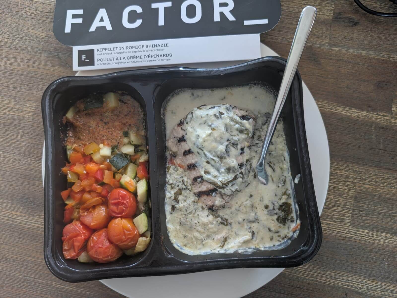 Factor meal fresh from the oven