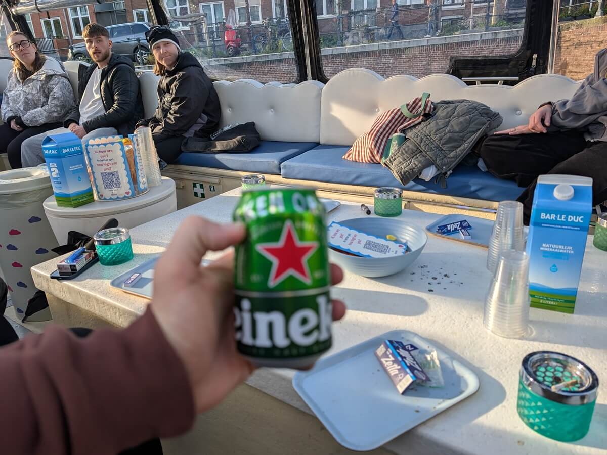Enjoy a drink and a smoke on the cloud boat Enjoy a drink and a smoke on the cloud boat