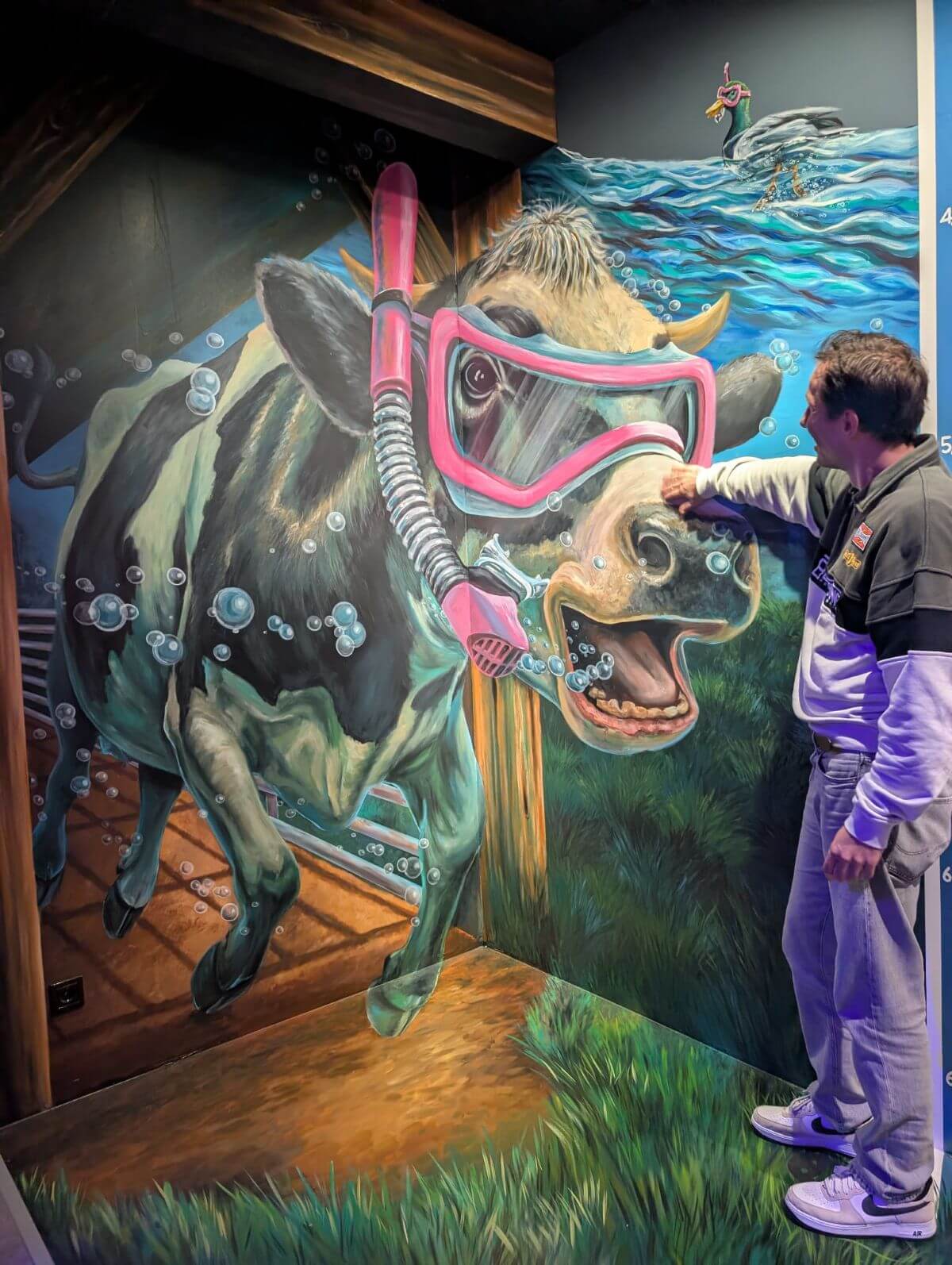 ¡Sí, todo es parte de convertirse en un verdadero holandés! Arte 3D en Highlights of Holland